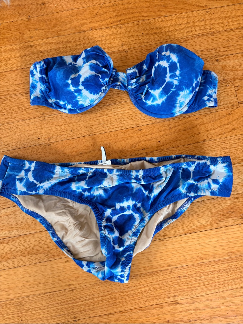 Blue Tie-Dye Bikini Set